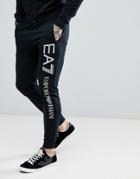Ea7 Slim Fit Side Logo Sweat Joggers In Black - Black