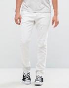 Allsaints Jeans In Skinny Fit White Denim - White