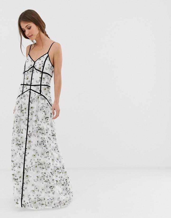 We Are Kindred Madison Caged Maxi Dress-white
