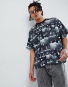 Asos Design Muhammad Ali Oversized T-shirt With All Over Photo Print - Multi