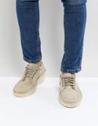 Clarks Originals Oswyn Lo Suede Lace Up Shoes - Stone