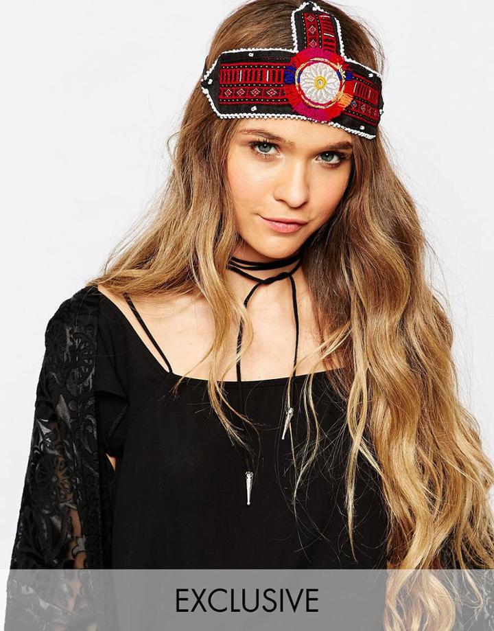 Reclaimed Vintage Bead Head Dress - Multi