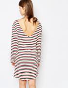 Samsoe & Samsoe Damas Jersey Dress In Stripe - Multi