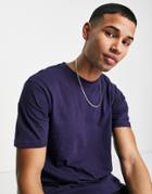 Soul Star Longline T-shirt In Dark Navy