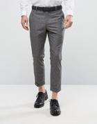 New Look Cropped Smart Pants In Gray - Gray