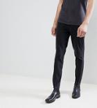 Asos Design Tall Skinny Twisted Seam Jeans In Black - Black