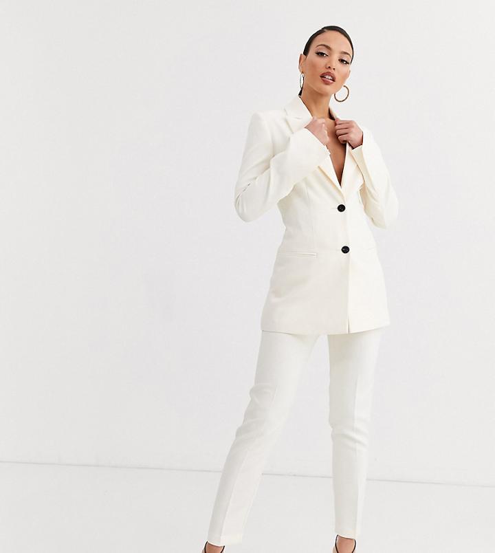 Asos Design Tall Pop Slim Suit Pants-white