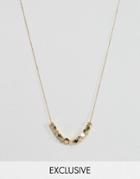 Designb London Bead Necklace In Gold - Gold