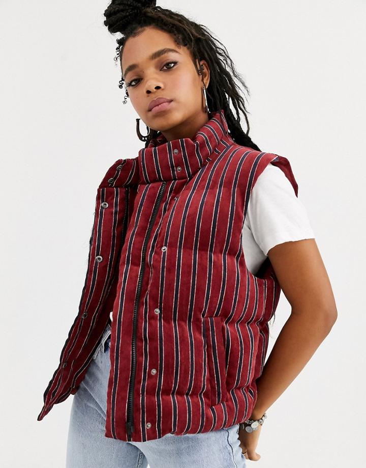 Emory Park Padded Vest In Stripe