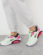 Nike Air Max 200 Trainers In White Green And Pink