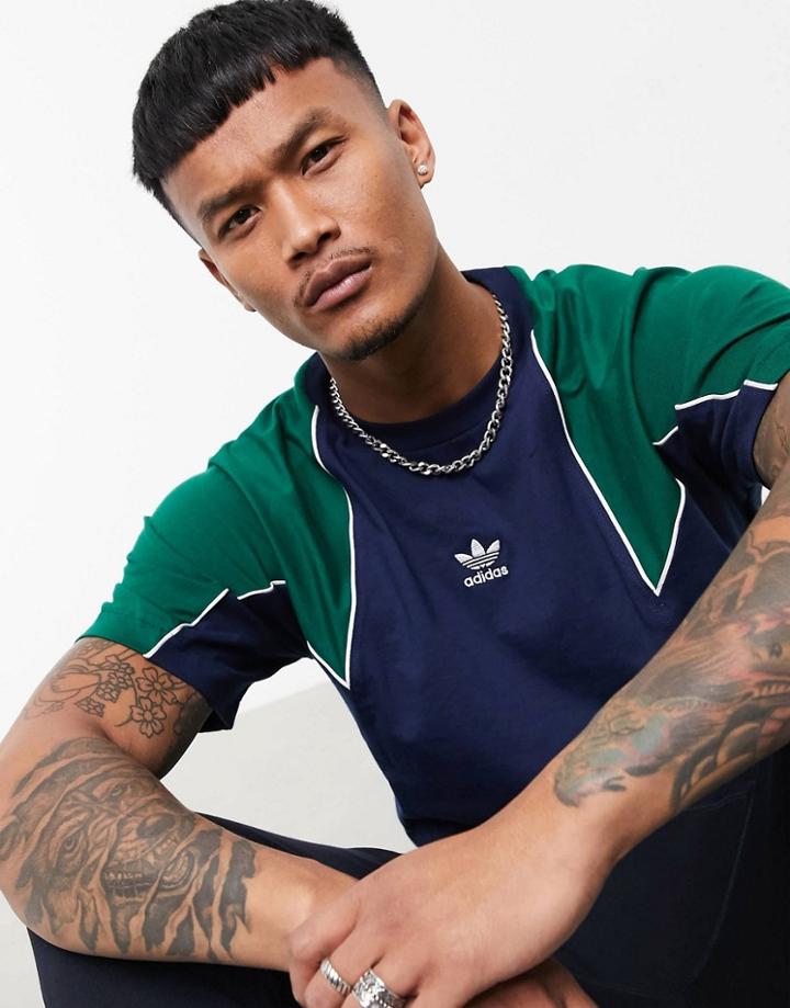 Adidas Originals Premium T-shirt With Panels Navy