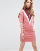 Asos Color Block Boxy Sweat Dress - Multi