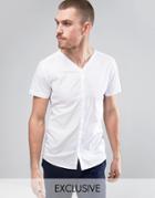 Noak Smart Baseball Slim Fit Shirt - White