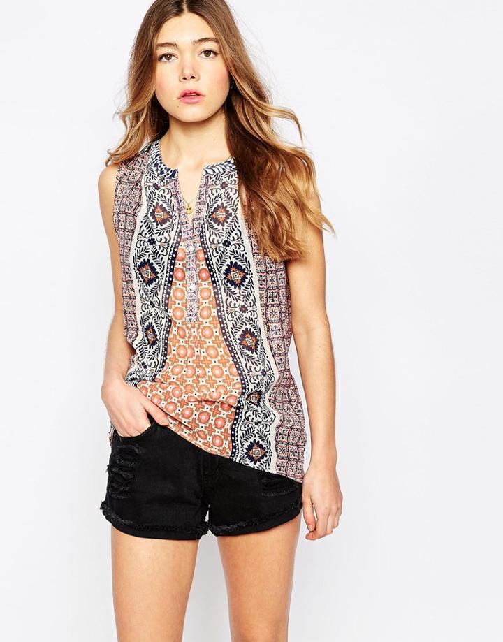 Only Festival Mixed Print Tank Top