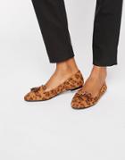 London Rebel Metal Trim Tassel Soft Slipper Shoes - Multi