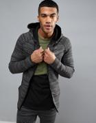 Muscle Monkey Hoodie In Black Muscle Fit - Black