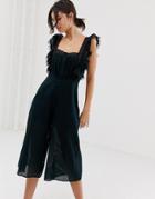 Stevie May Anaise Sheer Belted Jumpsuit - Black