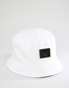 Asos Bucket Hat In White Mesh - White