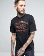 Columbia Rough & Rocky Logo T-shirt In Black - Black