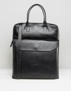 Royal Republiq Courier Tote Bag In Leather - Black