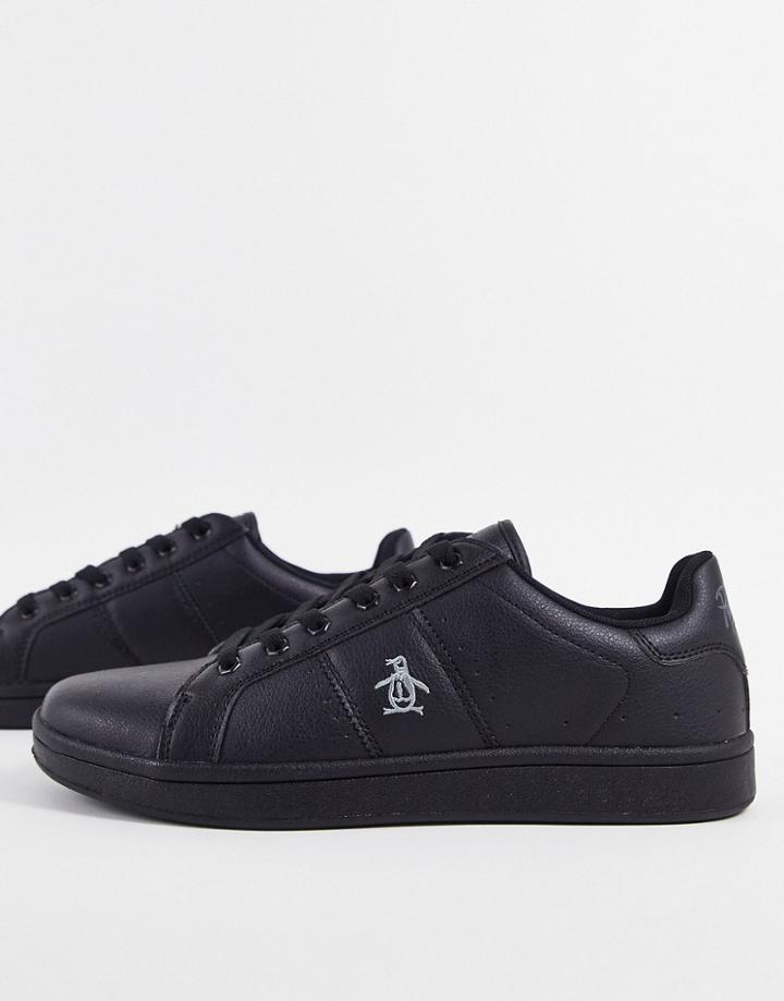 Original Penguin Logo Sneakers In Black