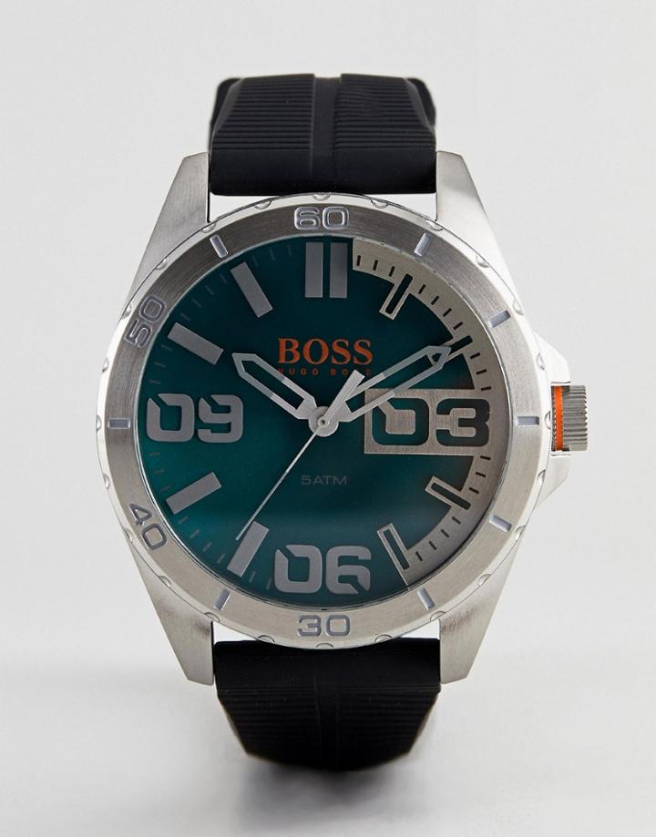Boss Orange By Hugo Boss Berlin Watch With Green Gial - Black
