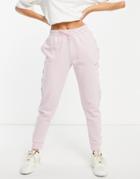 Reebok Training Sweatpants With Logo In Pink-purple