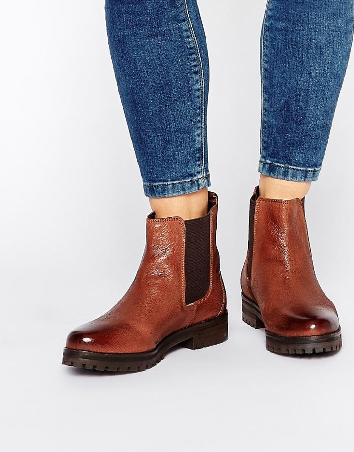 Rule London Chunky Leather Chelsea Boots - Tan