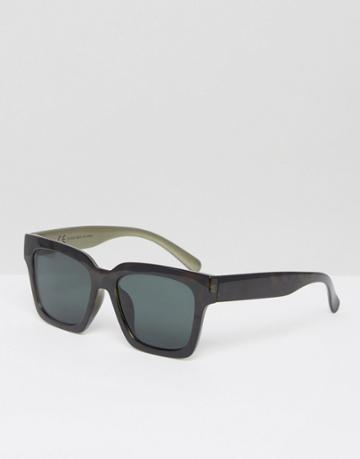Weekday Exit Square Sunglasses - Black