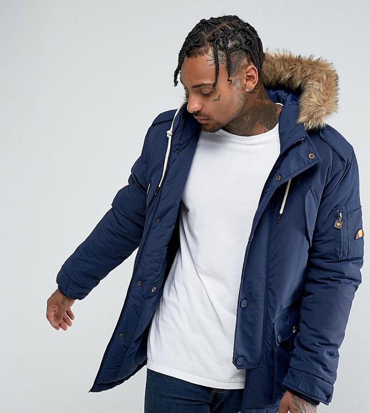 Ellesse Parka In Navy - Navy