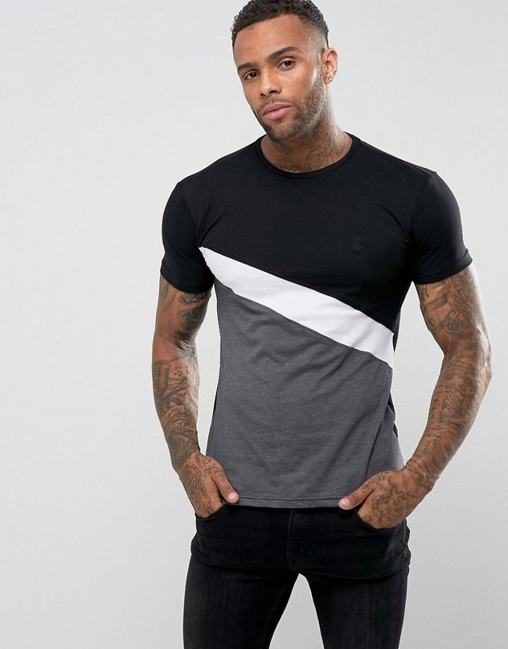 Soul Star Contrast T-shirt - Black