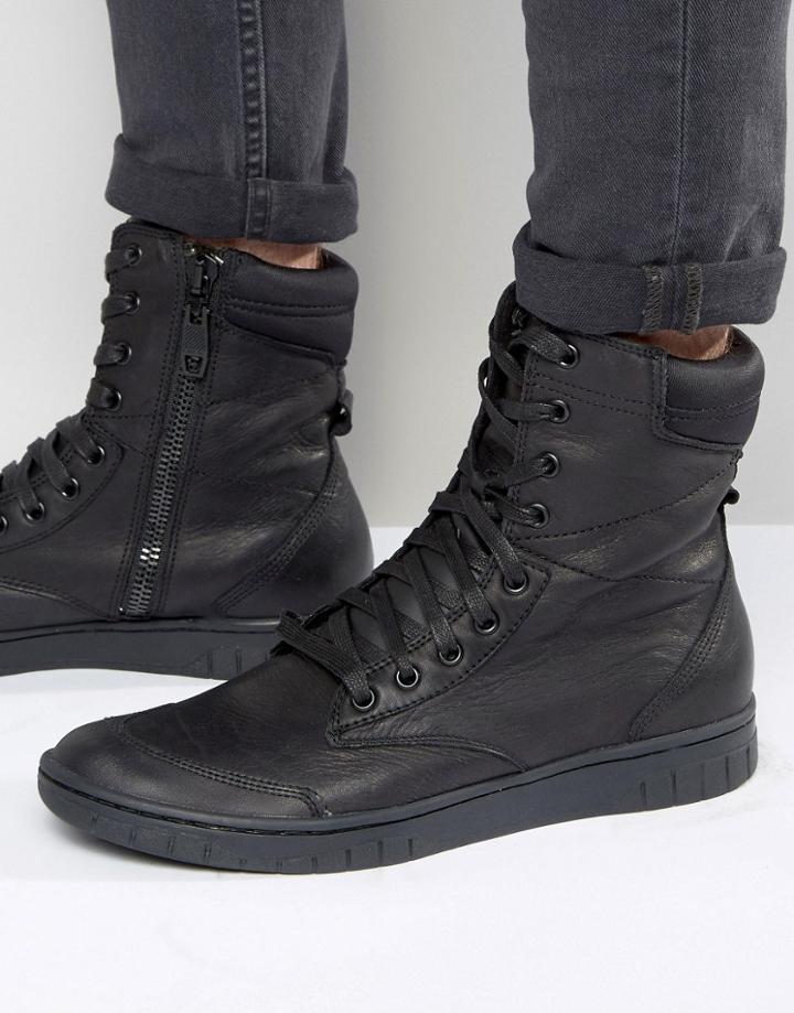 Diesel Boulevard Lace Up Boots - Black