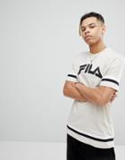 Fila Black Line T-shirt With Baseball Stripe Hem - Beige