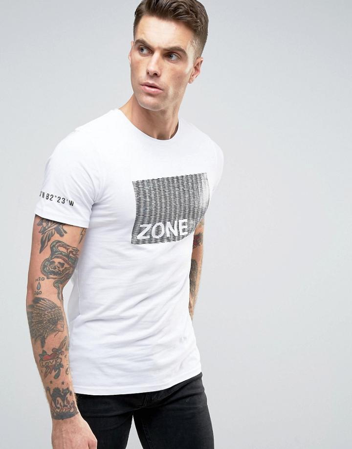 Jack & Jones T-shirt With Chest Placement - White