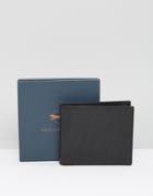 Paul Costelloe Leather Billfold Wallet In Classic Black - Black