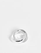 Topshop Interlock Ring In Silver