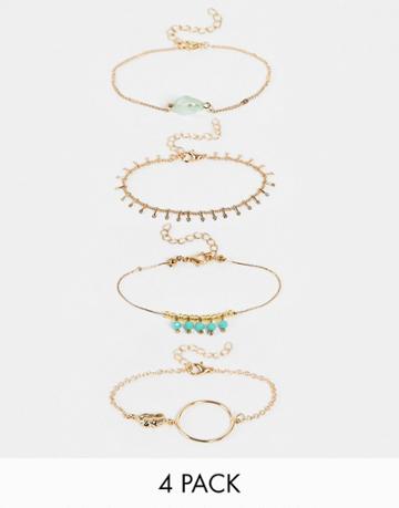 Svnx Gold Multipack Of Bracelets