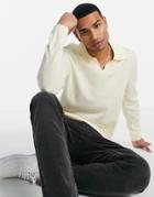 Harry Brown Collared Knitted Sweater-neutral