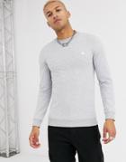 Asos Design Muscle Sweatshirt In Gray Marl With Triangle