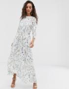 We Are Kindred Ambrosia Floral Maxi Dress-white