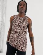 Urban Threads Animal Print Tank - Brown