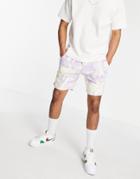 Jack & Jones Originals Tie Dye Short In Lilac - Part Of A Set-purple