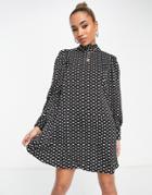 Mango Retro Print A-line Dress In Black