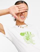 Heartbreak Slogan T-shirt In White