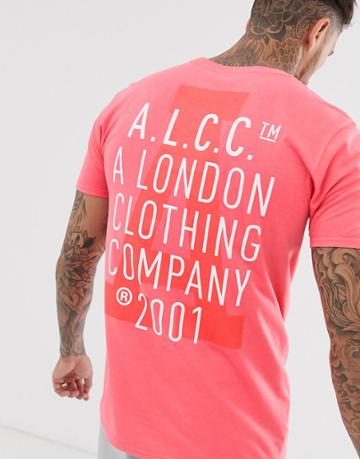 A London Font Back Print T-shirt In Oversized Fit - Orange