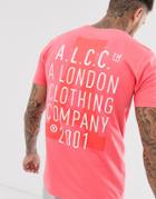 A London Font Back Print T-shirt In Oversized Fit - Orange