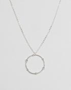 Pieces Round Pendant Necklace - Silver