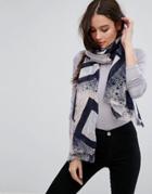 Only Star Printed Scarf - Tan
