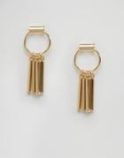 Asos Hoop Bar Drop Earrings - Gold