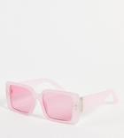 Reclaimed Vintage Inspired 00s Rimless Rectangle Sunglasses In Pink